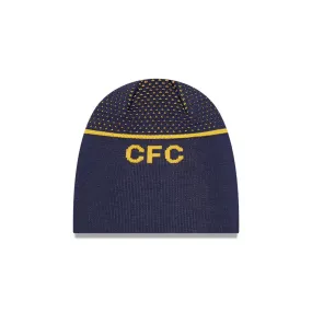 Chelsea New Era Skull Beanie- Navy/Gold