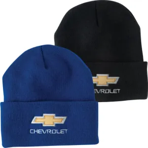 Chevrolet Gold Bowtie Knit Beanie Cap