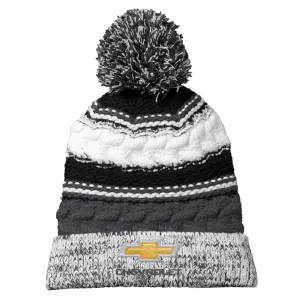 Chevrolet Gold Bowtie Pom Pom Beanie