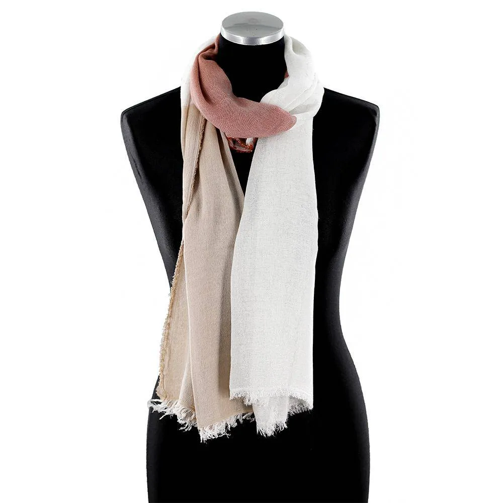 Color Block Scarf with Lurex