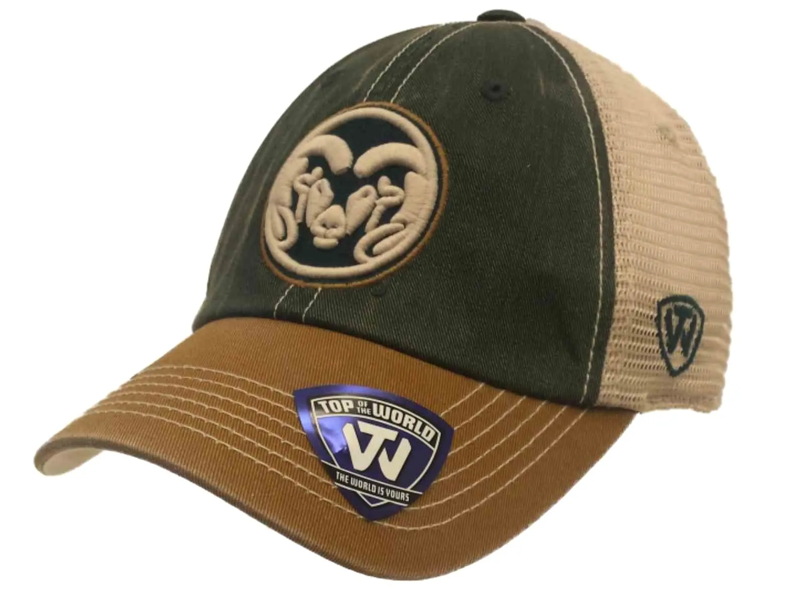 Colorado State Rams TOW Green Gold Offroad Adjustable Snapback Mesh Hat Cap