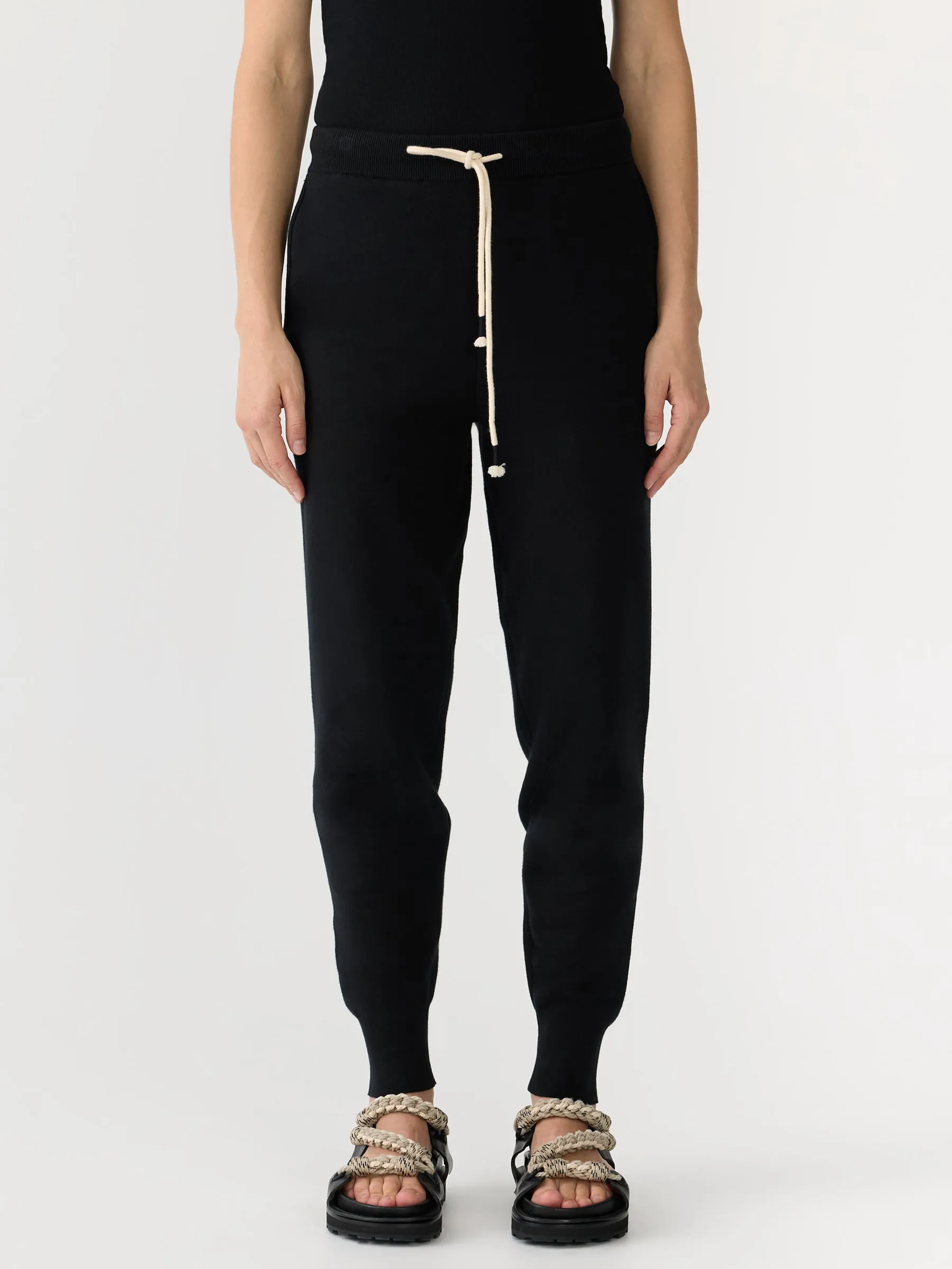 compact cotton knit pant