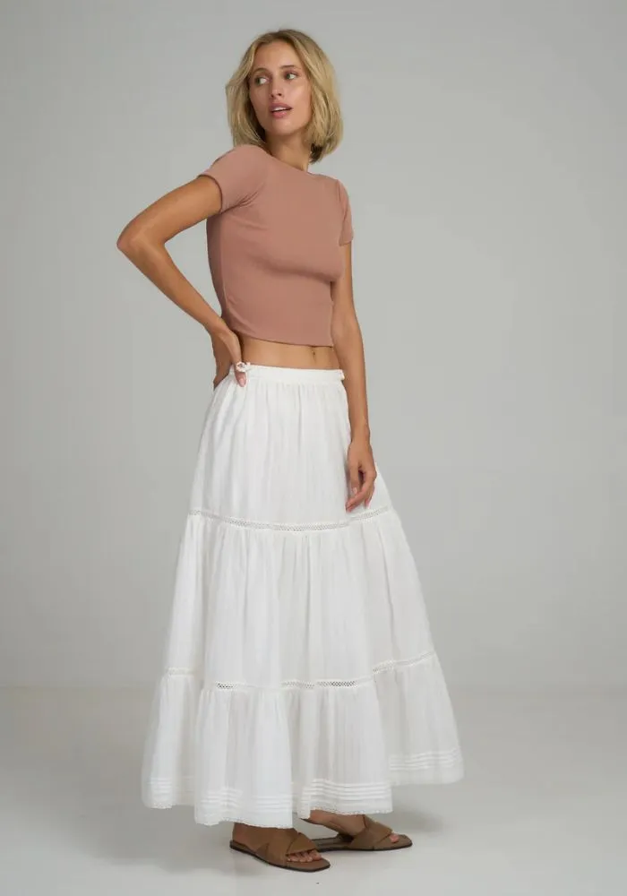 Corsica Lace Skirt-  Ivory