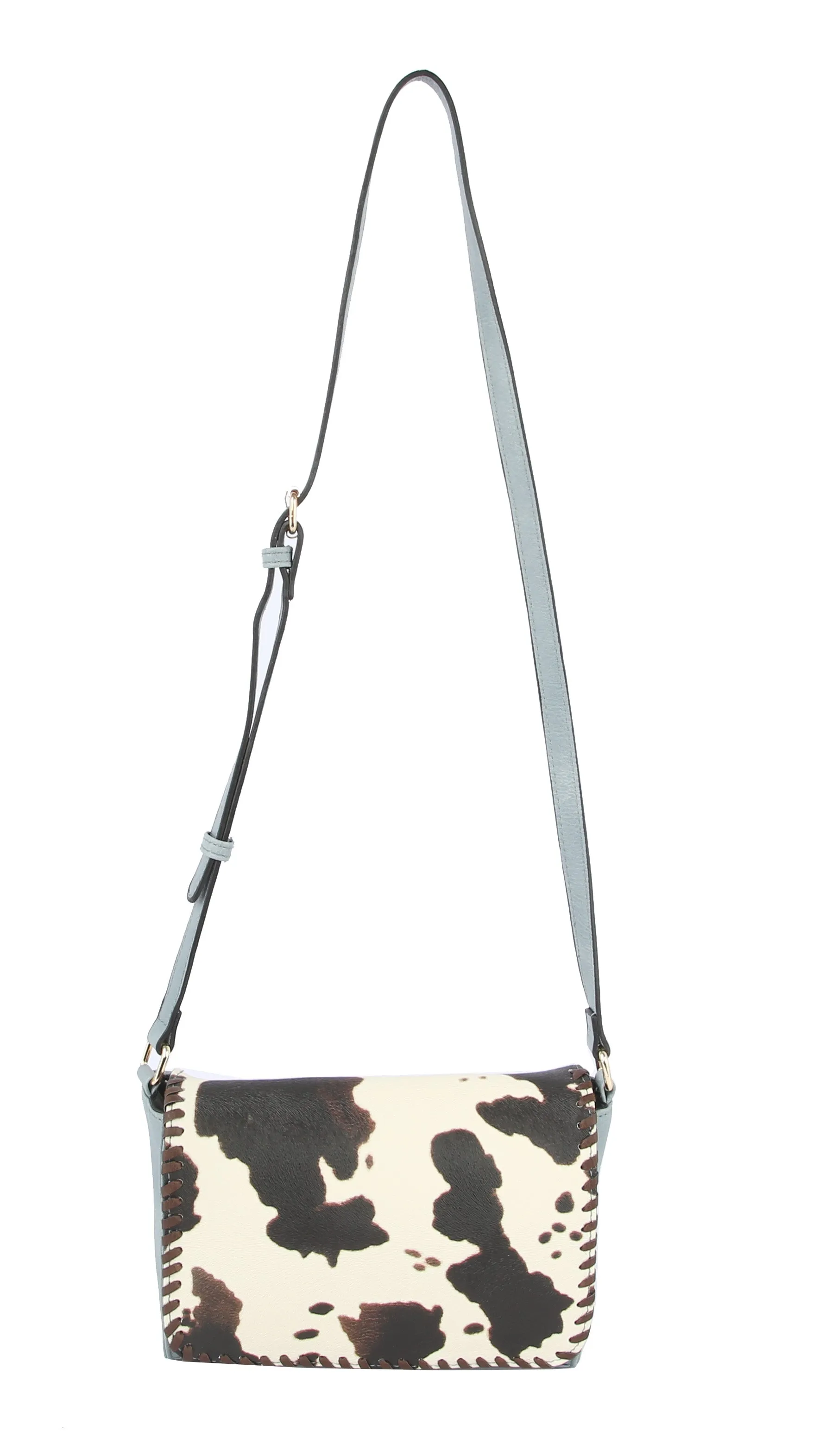 Cow Printed Crossbody Bag Travel Handbag