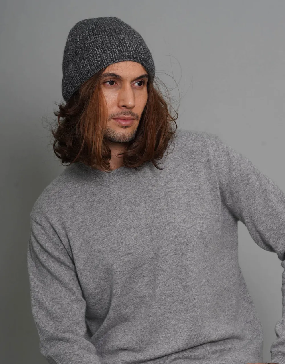 Cozy Cashmere Beanie in Geo