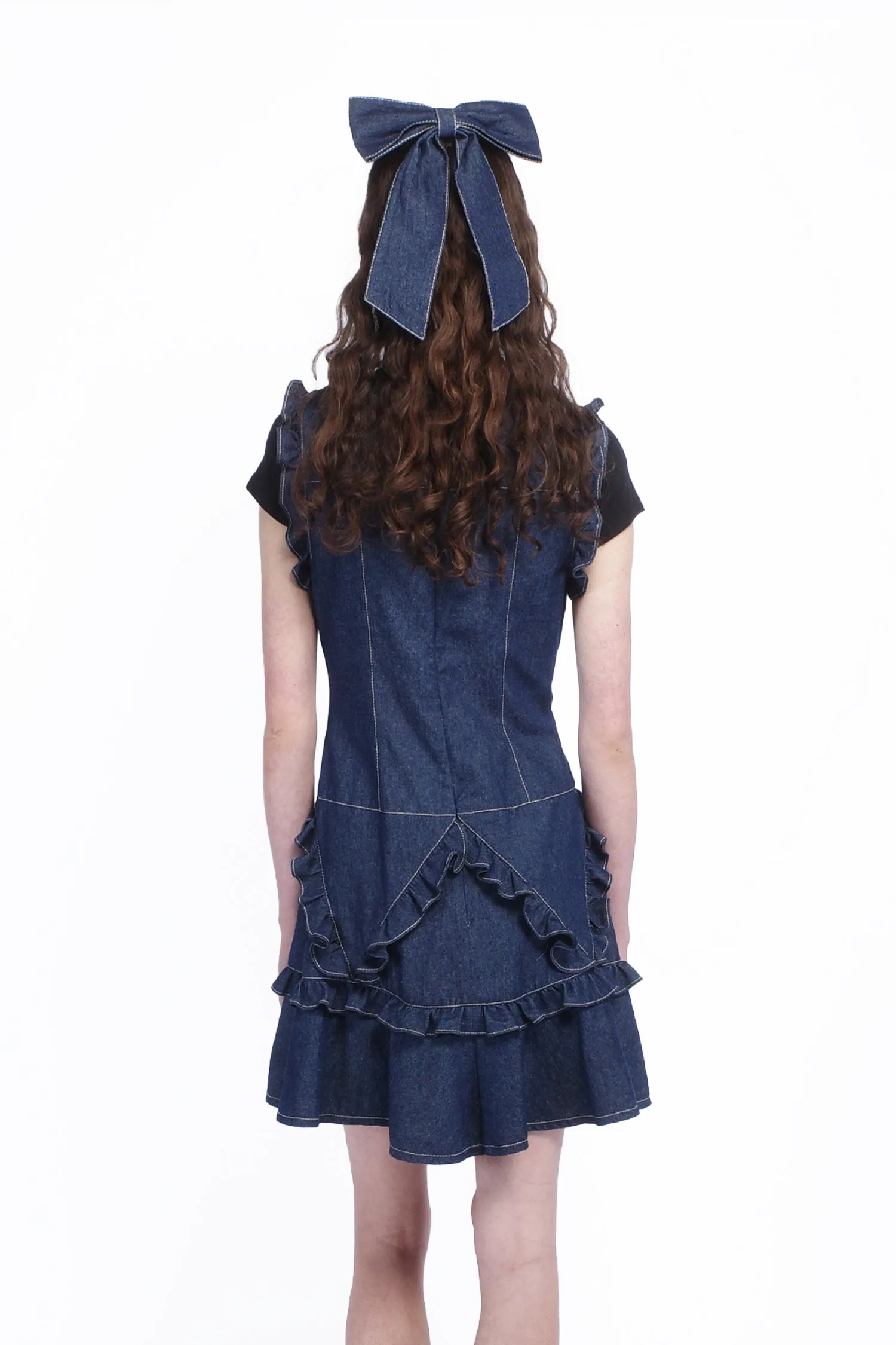 Denim Ruffle Dress