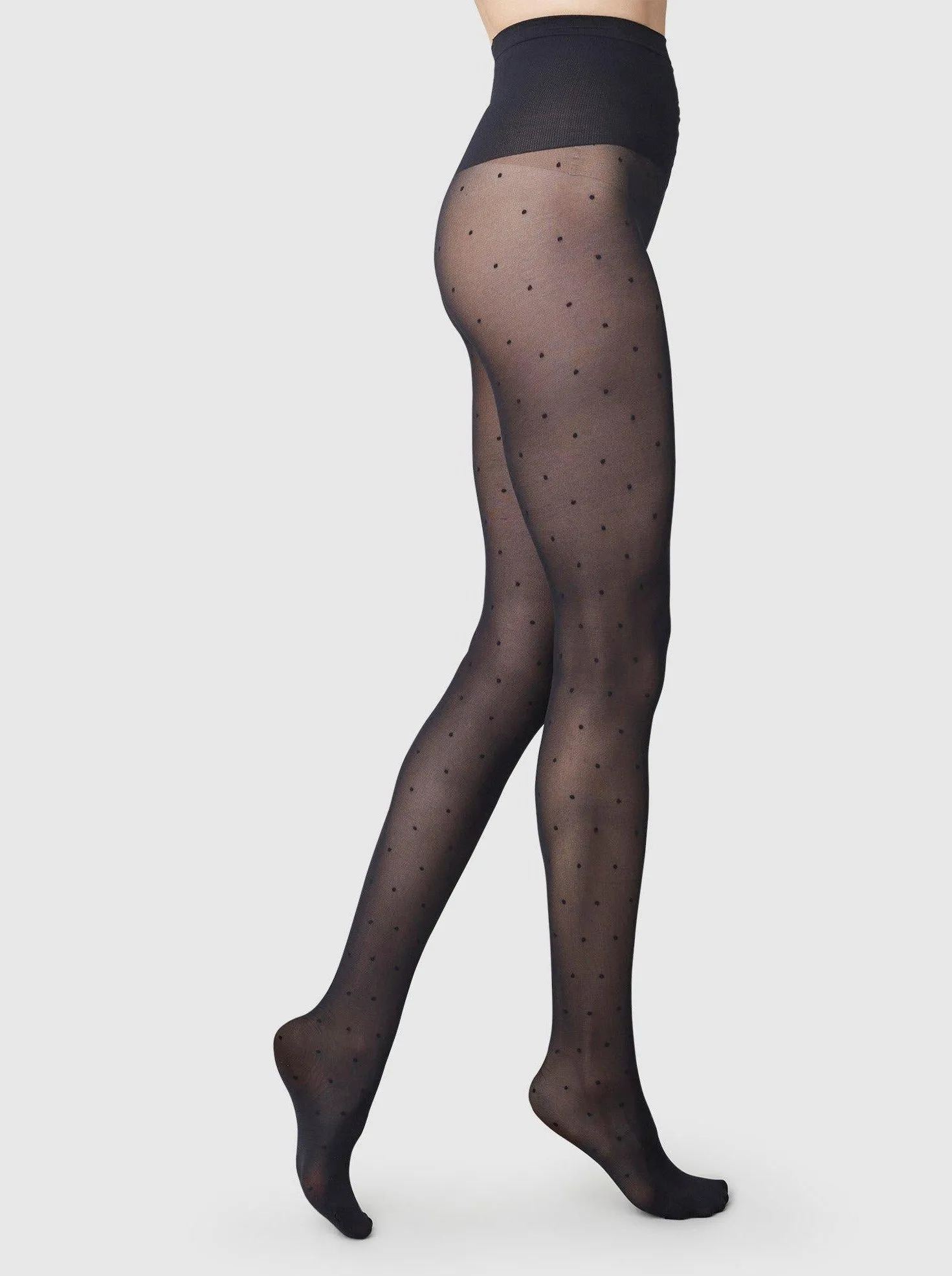 Doris Dots Tights - Black