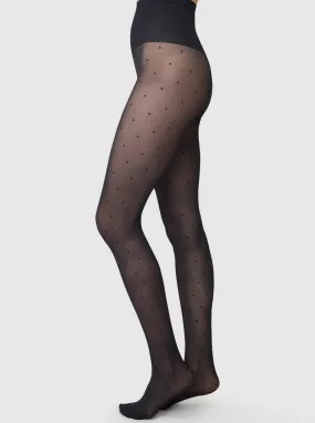 Doris Dots Tights - Black