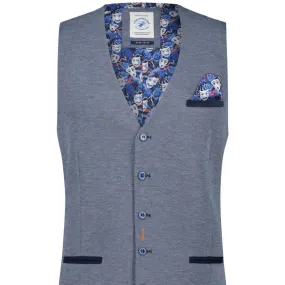 Dress Waistcoat - Pique - Navy