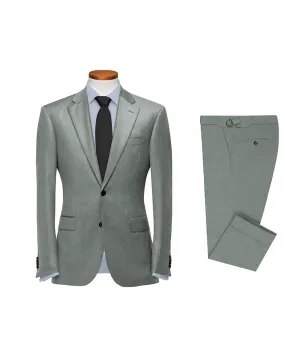 Dugdale Flannel: Light Grey Twill 14 Oz Suit