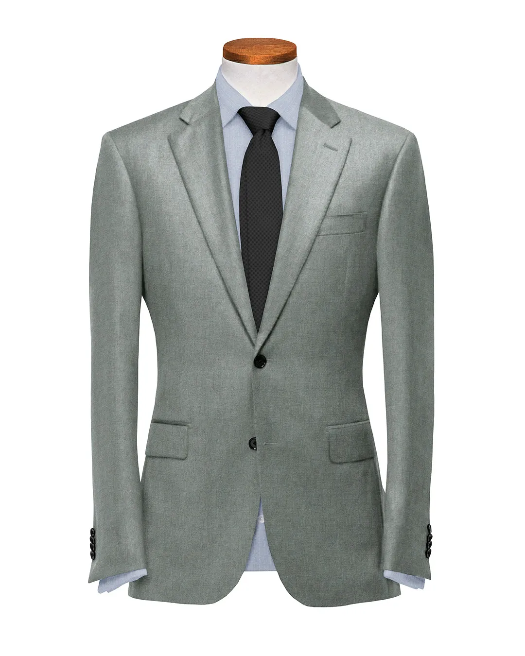 Dugdale Flannel: Light Grey Twill 14 Oz Suit