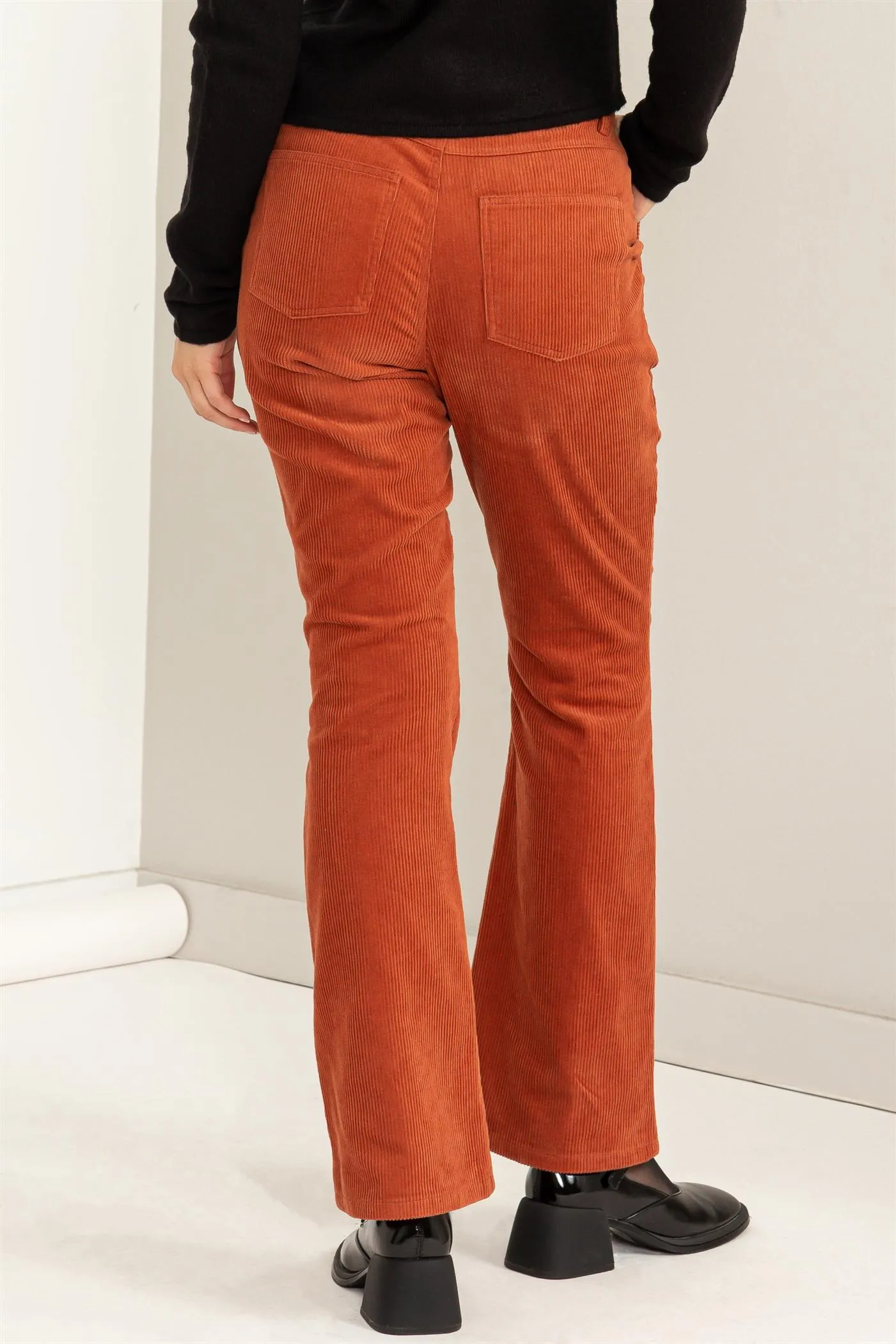 DZ23G482-Corduroy Flare Pants