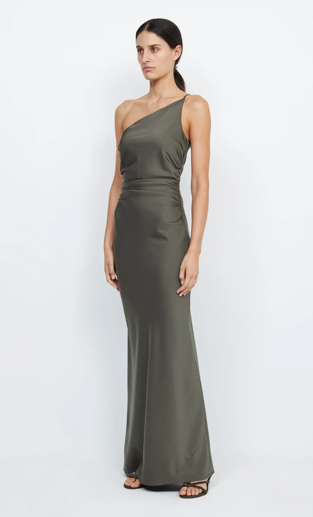 ETERNITY ASYM MAXI DRESS - DARK WILLOW