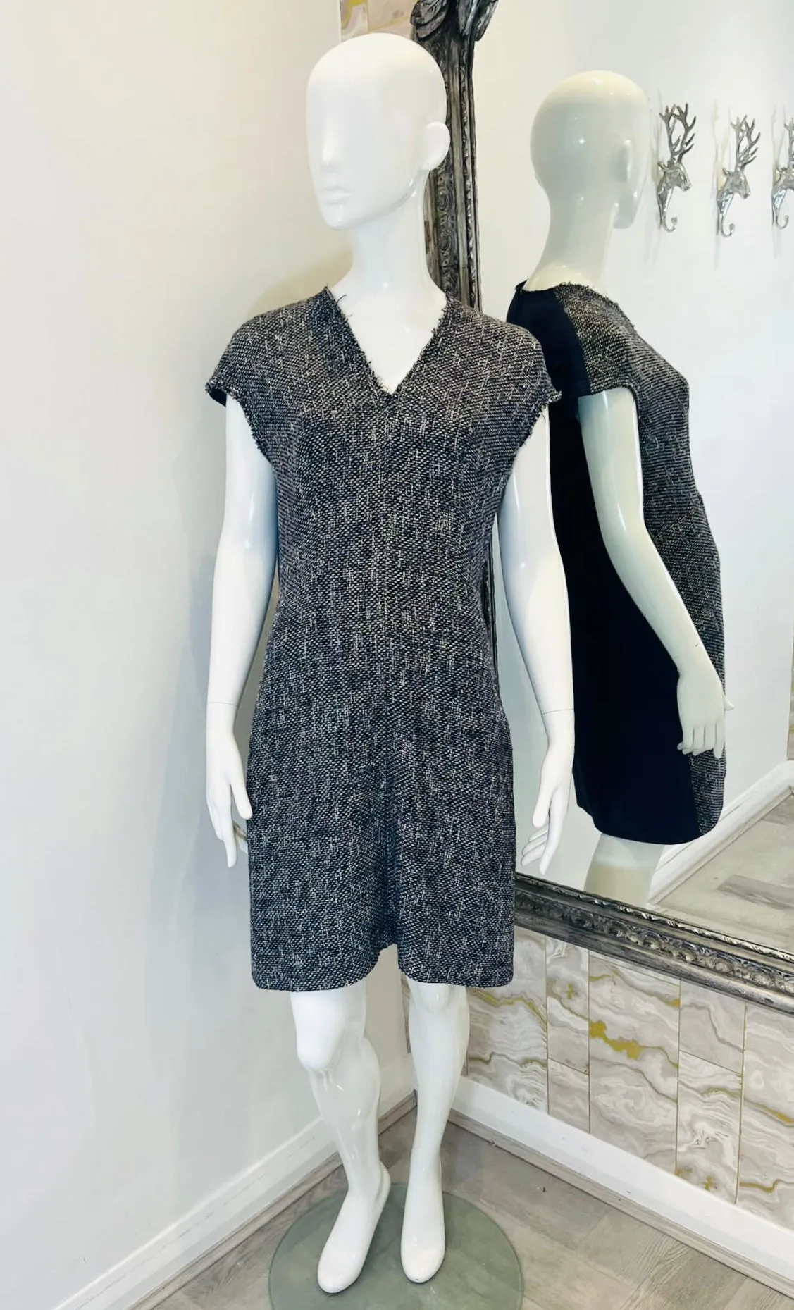 Etro Linen, Wool & Cotton Blend Dress. Size 46IT