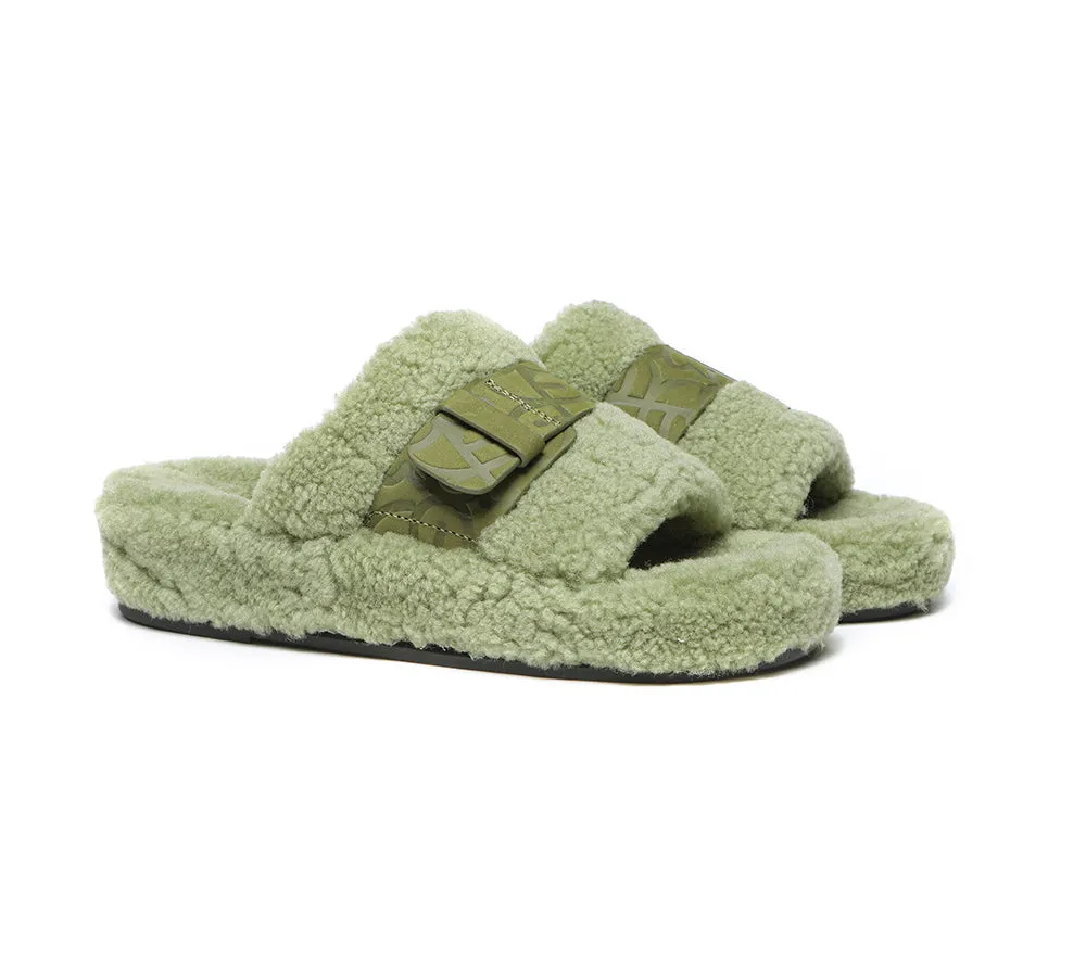 EVERAU® UGG Slippers Women Curly Sheepskin Wool Croft