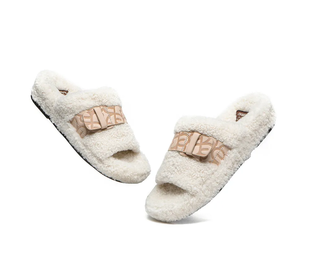 EVERAU® UGG Slippers Women Curly Sheepskin Wool Croft