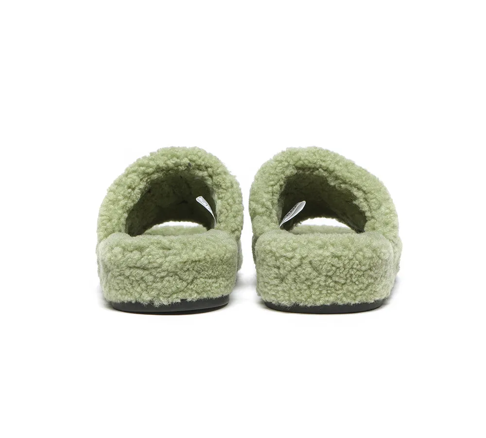 EVERAU® UGG Slippers Women Curly Sheepskin Wool Croft