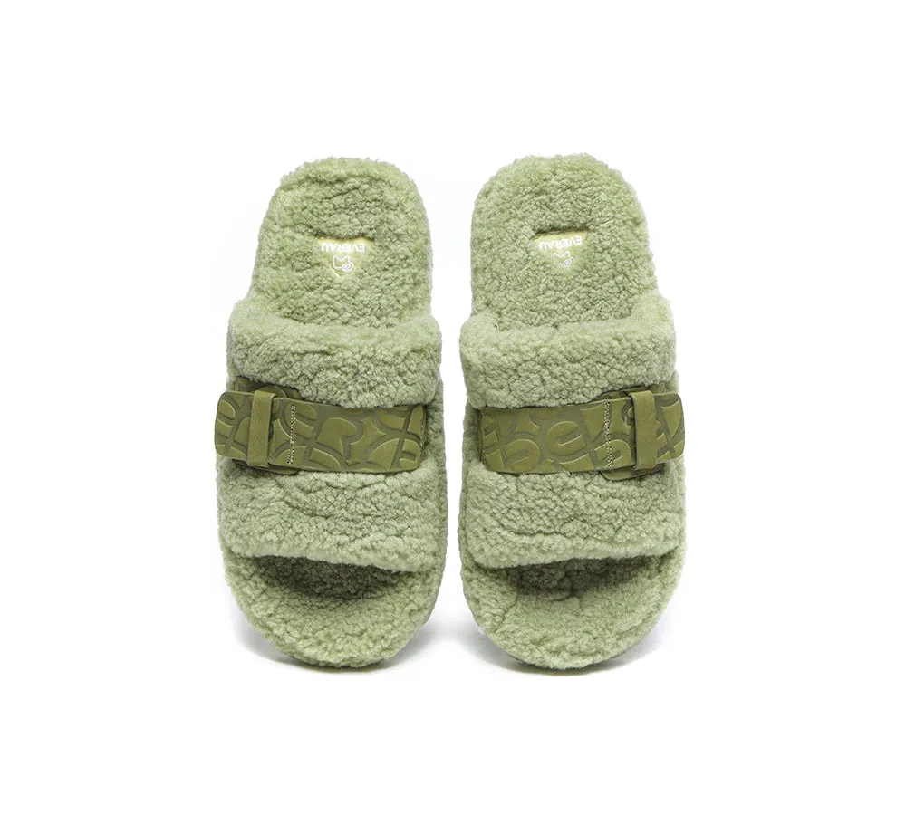 EVERAU® UGG Slippers Women Curly Sheepskin Wool Croft