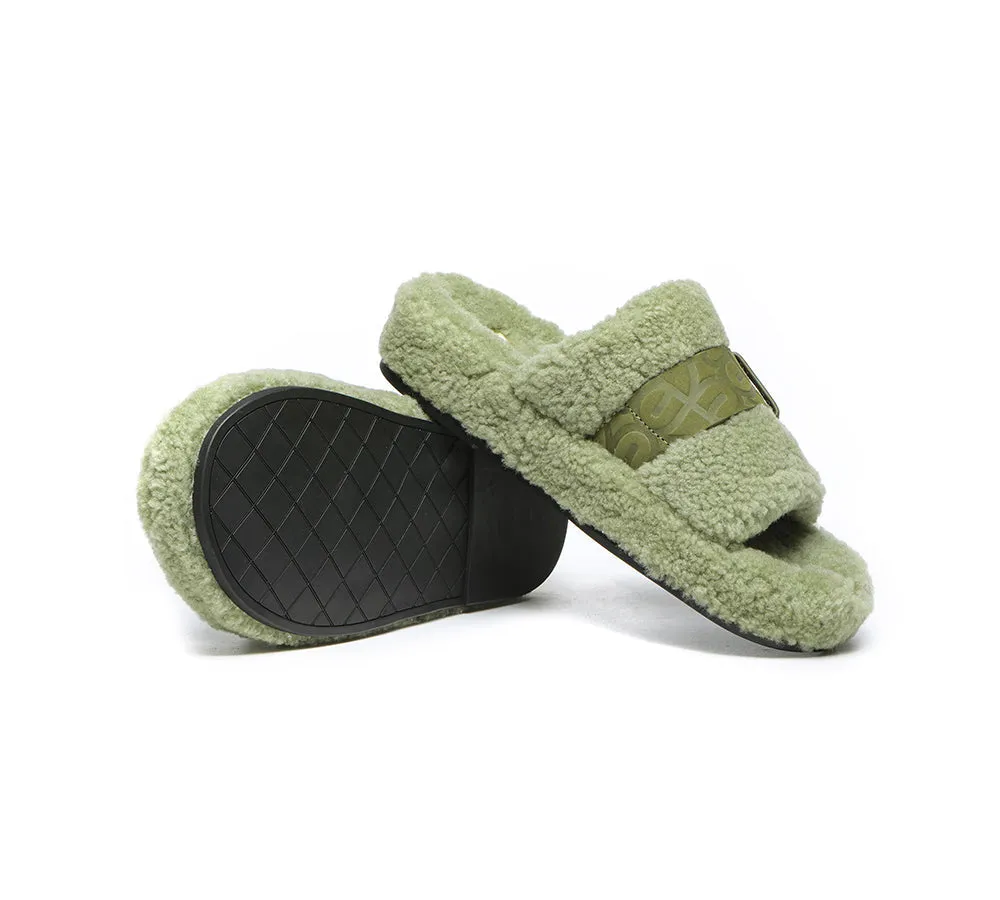 EVERAU® UGG Slippers Women Curly Sheepskin Wool Croft