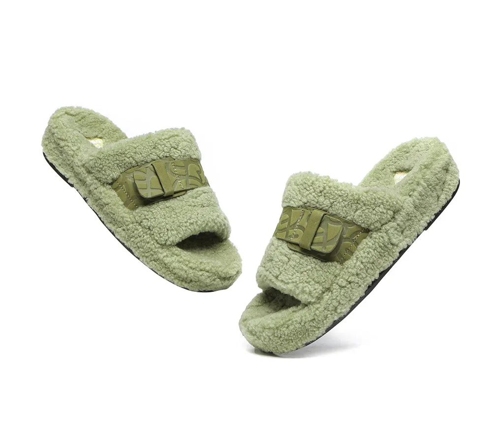 EVERAU® UGG Slippers Women Curly Sheepskin Wool Croft