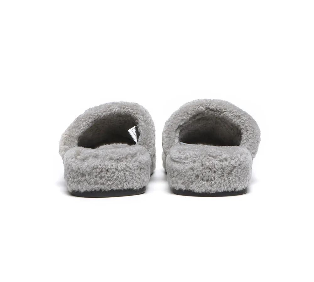 EVERAU® UGG Slippers Women Curly Sheepskin Wool Croft