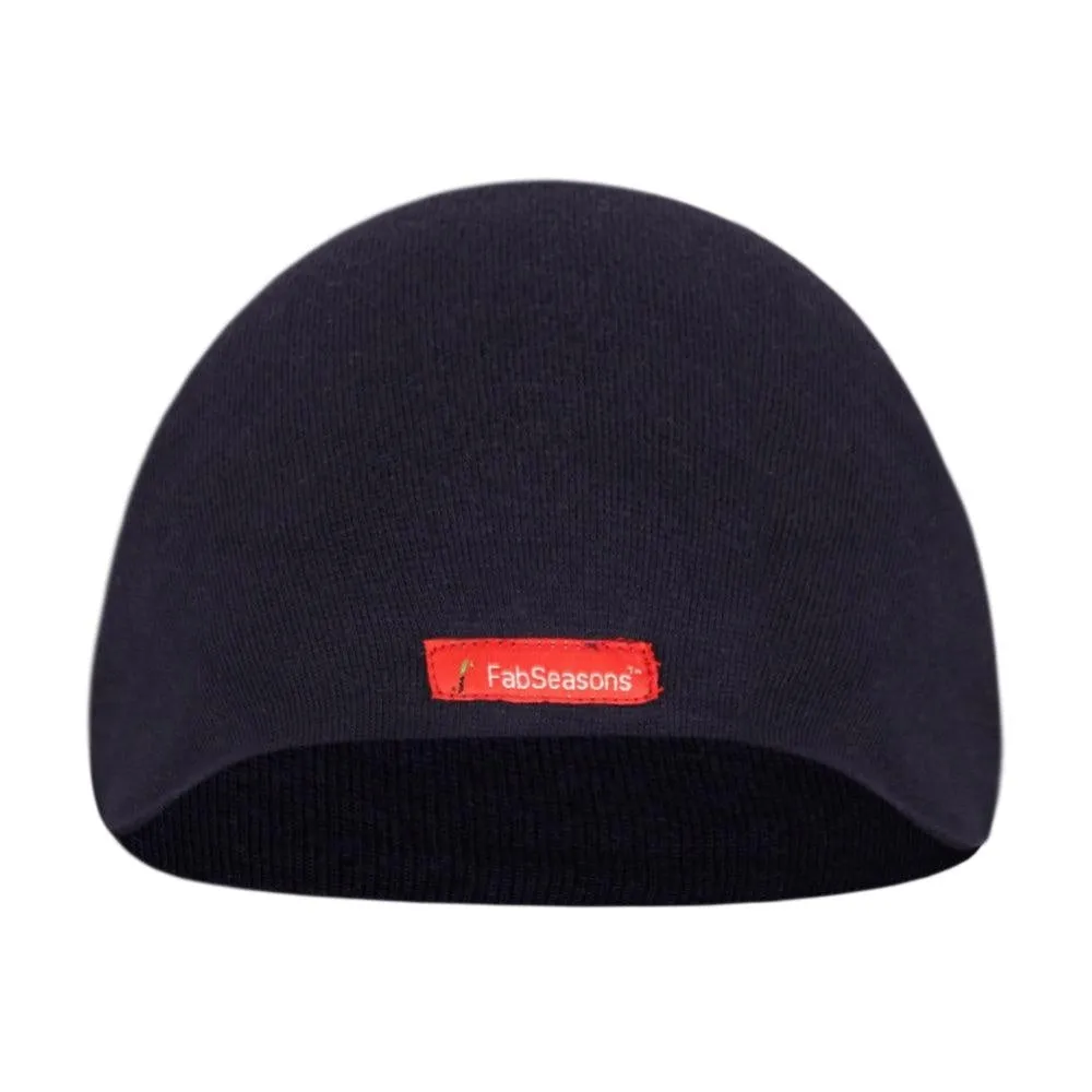 Fabseasons Plain Blue Cotton Winter Skull Cap