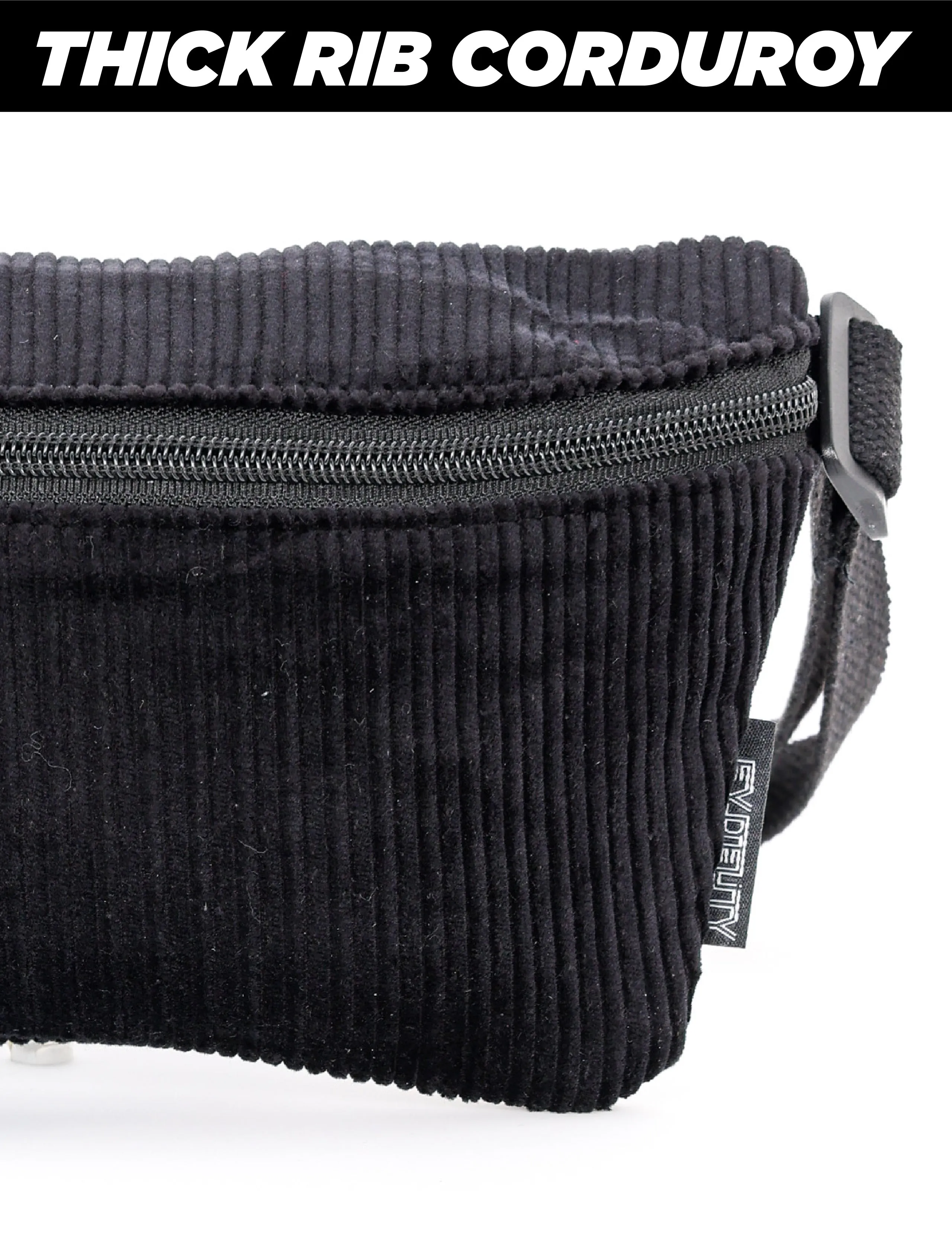 Fanny Pack | Slim | Corduroy Black