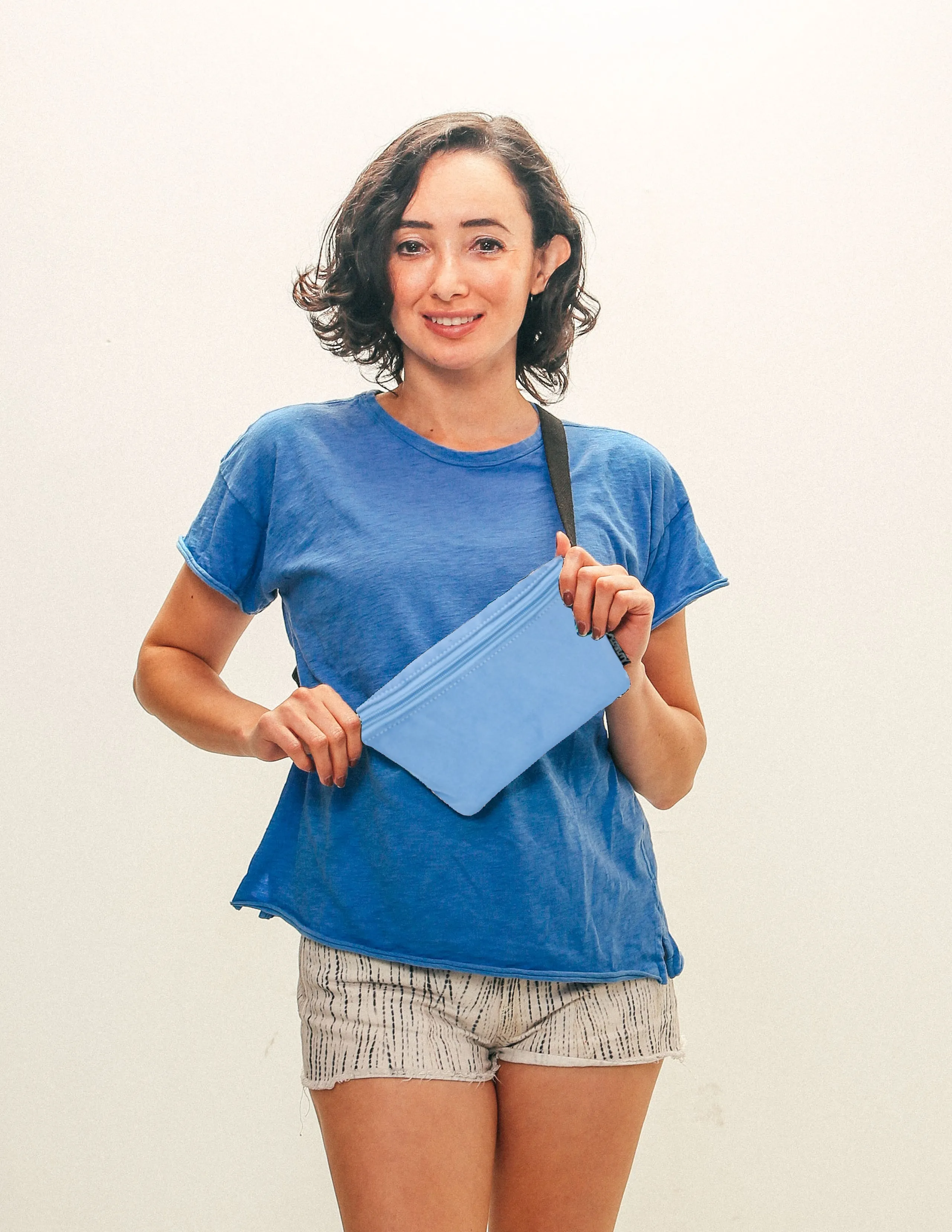 Fanny Pack | Slim | Faux Suede Cornflower