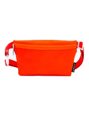 Fanny Pack | Slim | Faux Suede Orange/Red