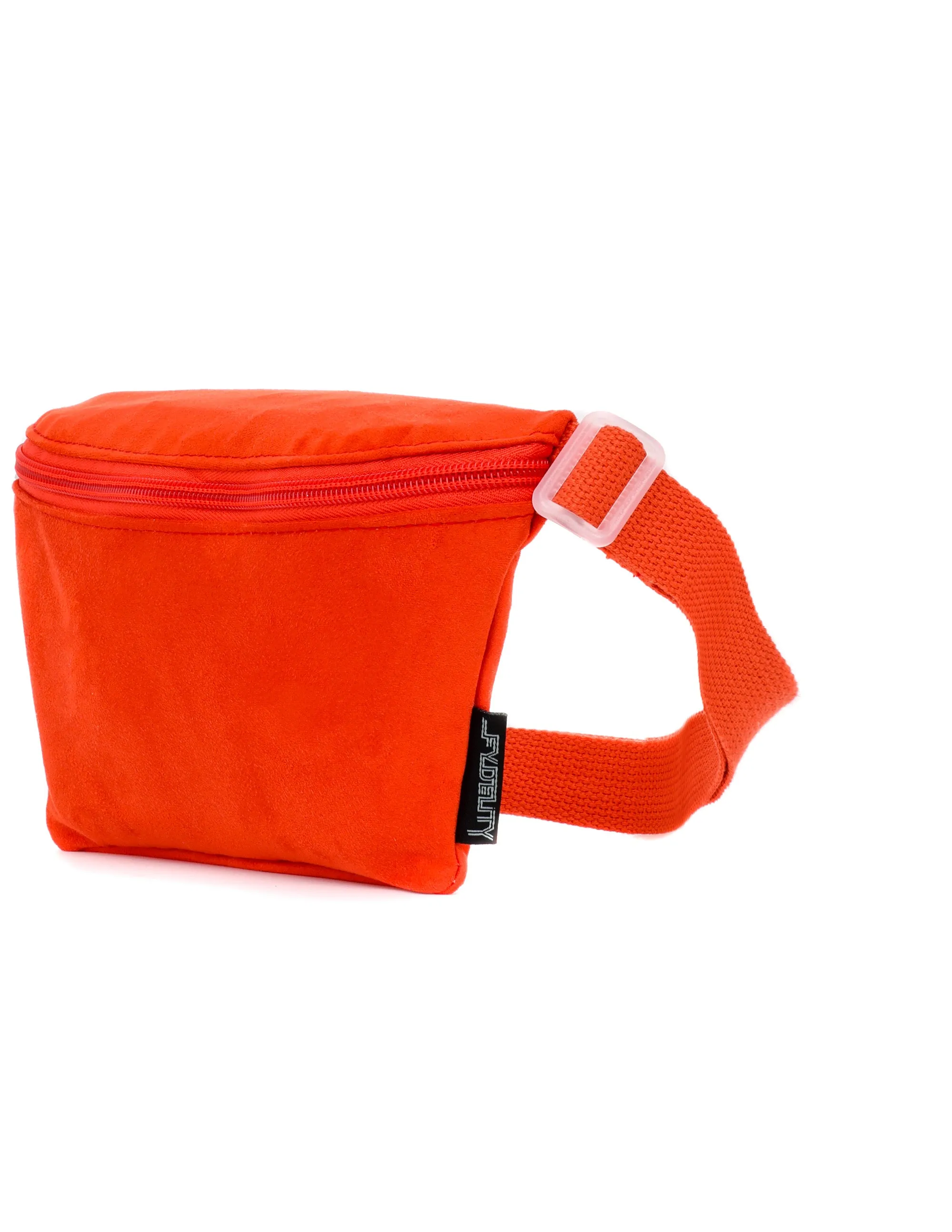 Fanny Pack | Slim | Faux Suede Orange/Red