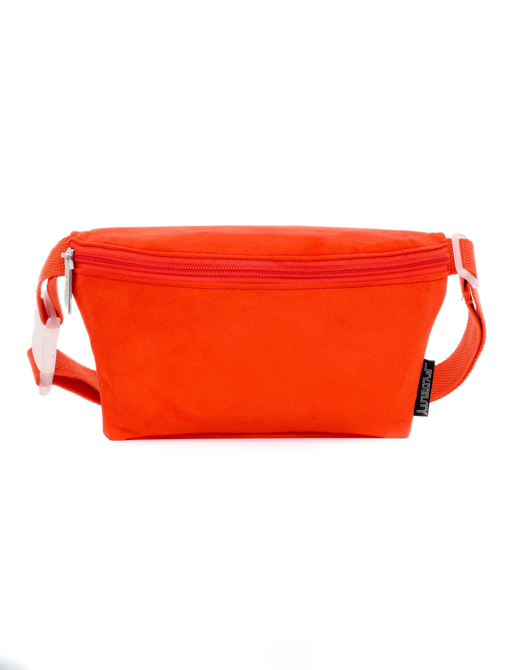 Fanny Pack | Slim | Faux Suede Orange/Red