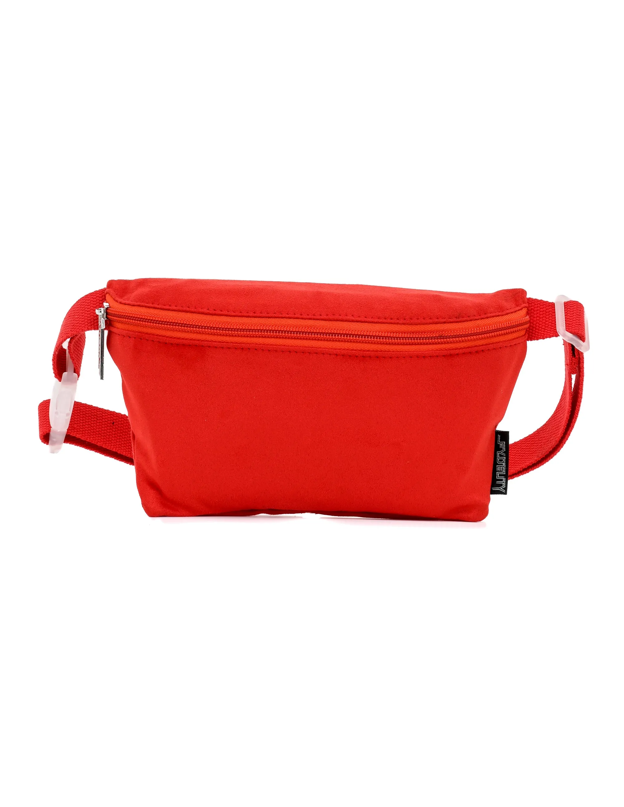 Fanny Pack | Slim | Faux Suede Red