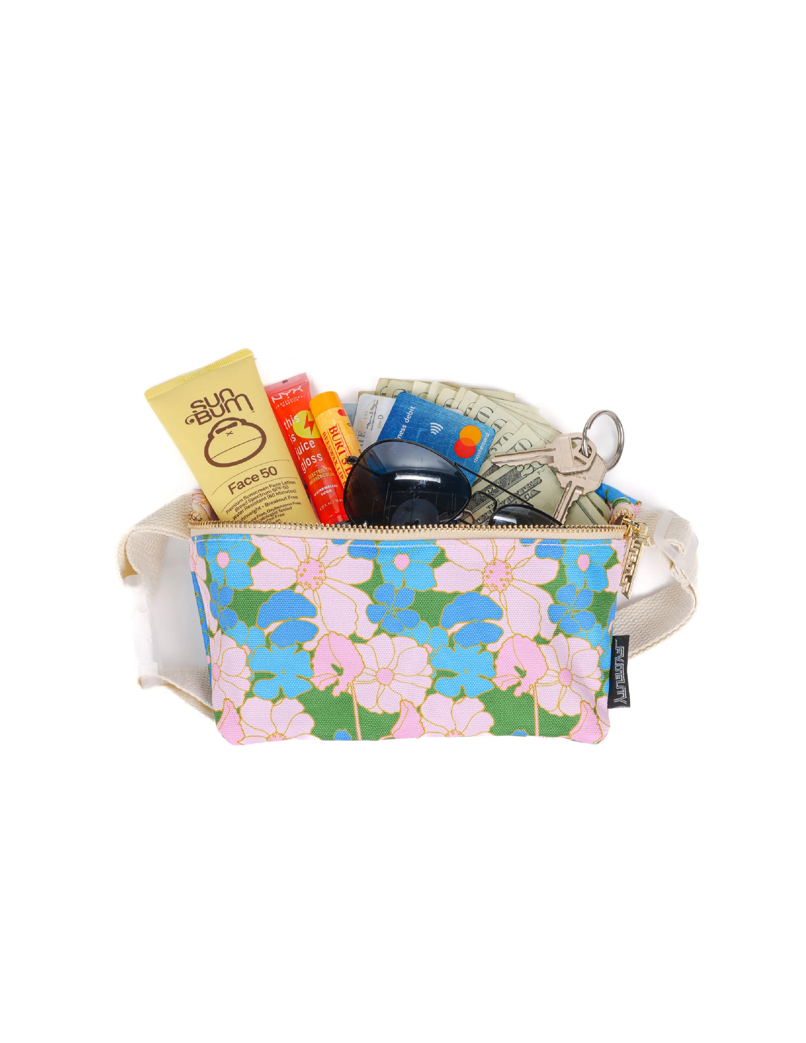 Fanny Pack | Slim | Recycled RPET | Floral Pink Blue