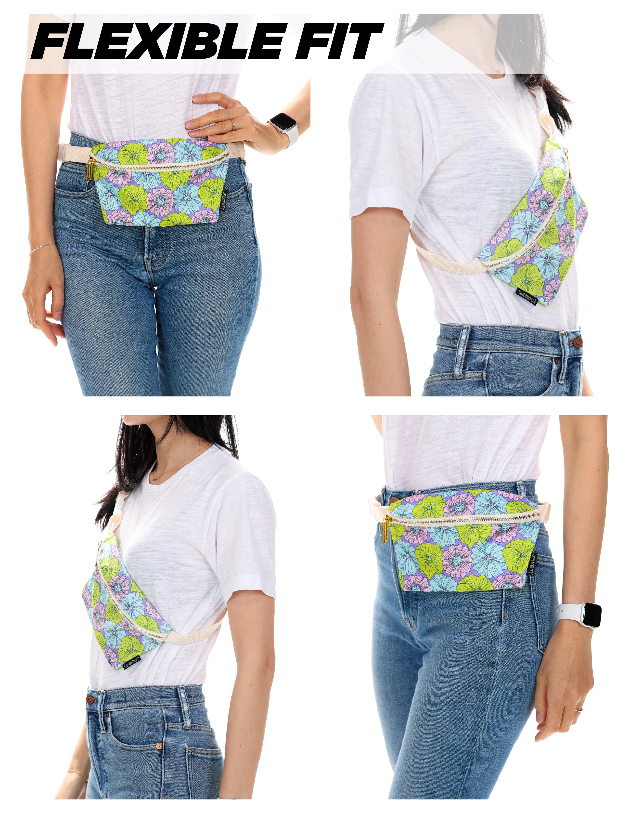 Fanny Pack | Slim | Recycled RPET | Floral Purple