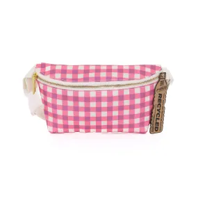 Fanny Pack | Slim | Recycled RPET | Gingham Pink