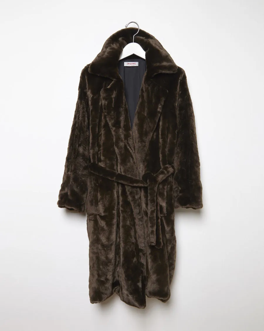 Faux Fur Blanket Coat