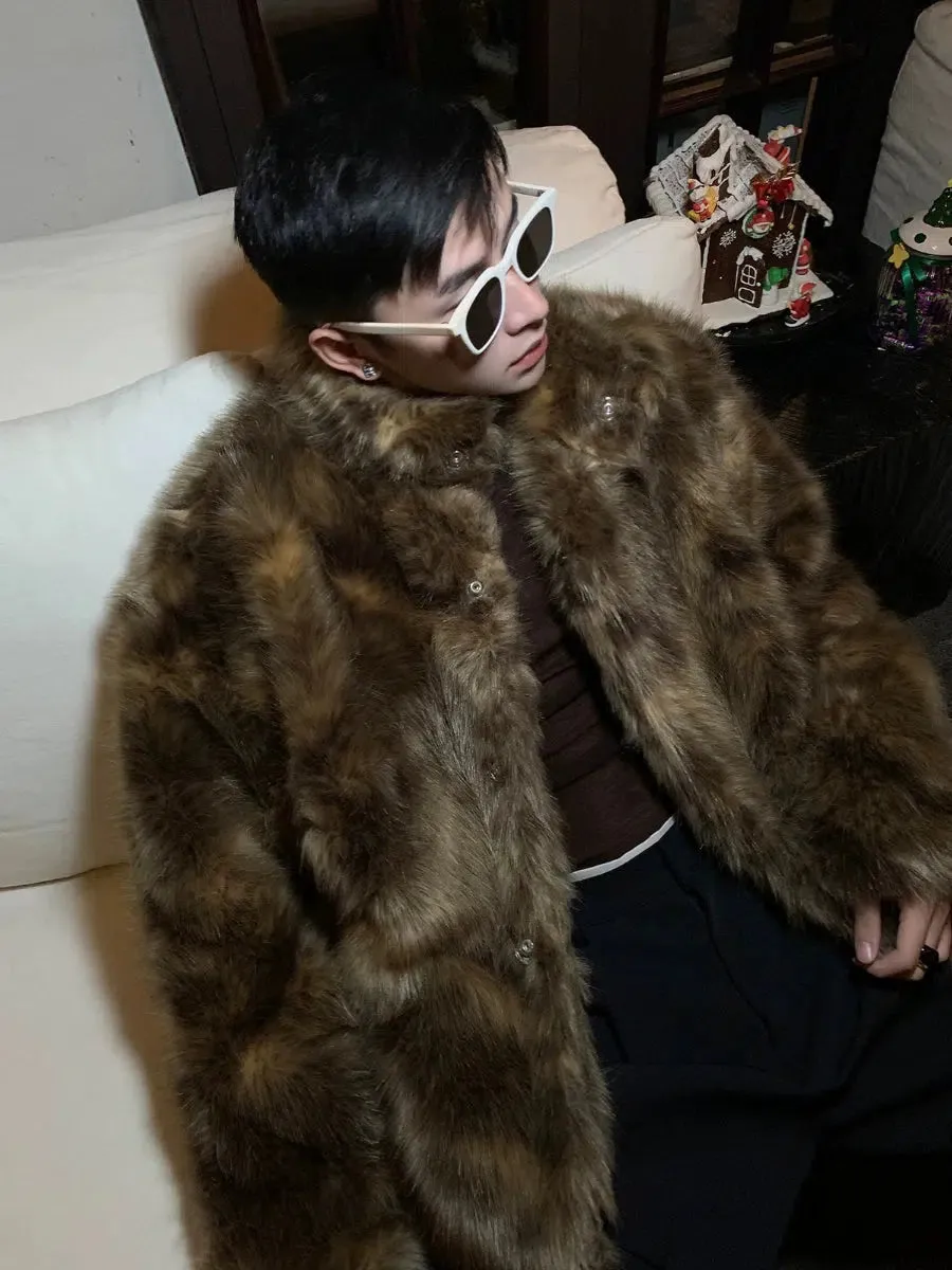 Faux Fur Mink Coat