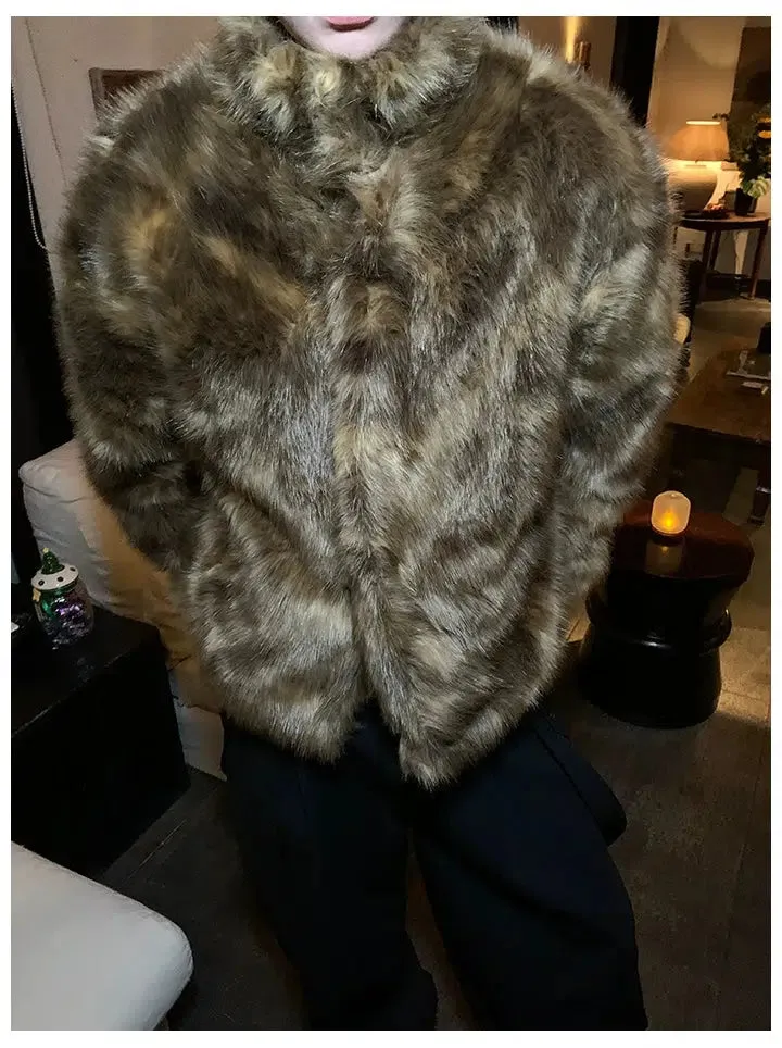 Faux Fur Mink Coat