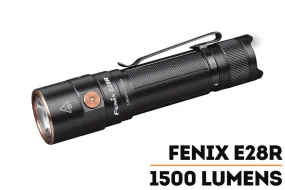 Fenix E28R 1500 Lumen USB-C Rechargeable Compact Flashlight 1*18650 Battery Included