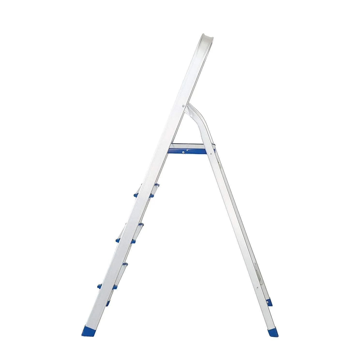 Foldable Lightweight Aluminum 4 Step Ladder with Anti-Slip, Household