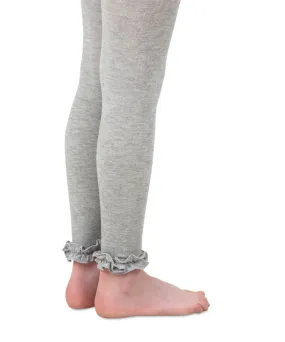 Footless Ruffle Tights (Heather Gray)