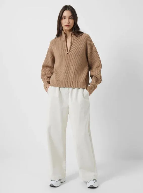 French Connection Lydia Half Zip Mock Neck Jumper 78TBD