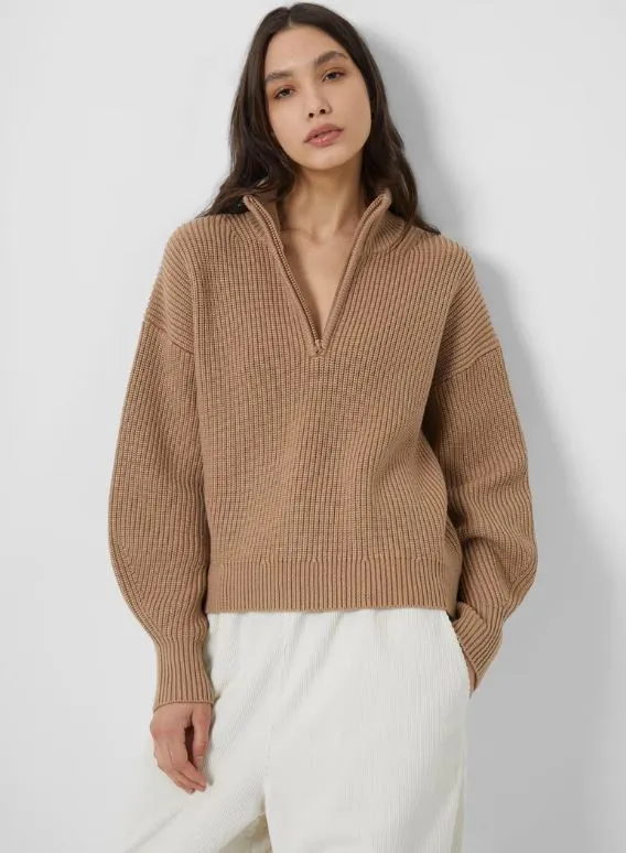 French Connection Lydia Half Zip Mock Neck Jumper 78TBD