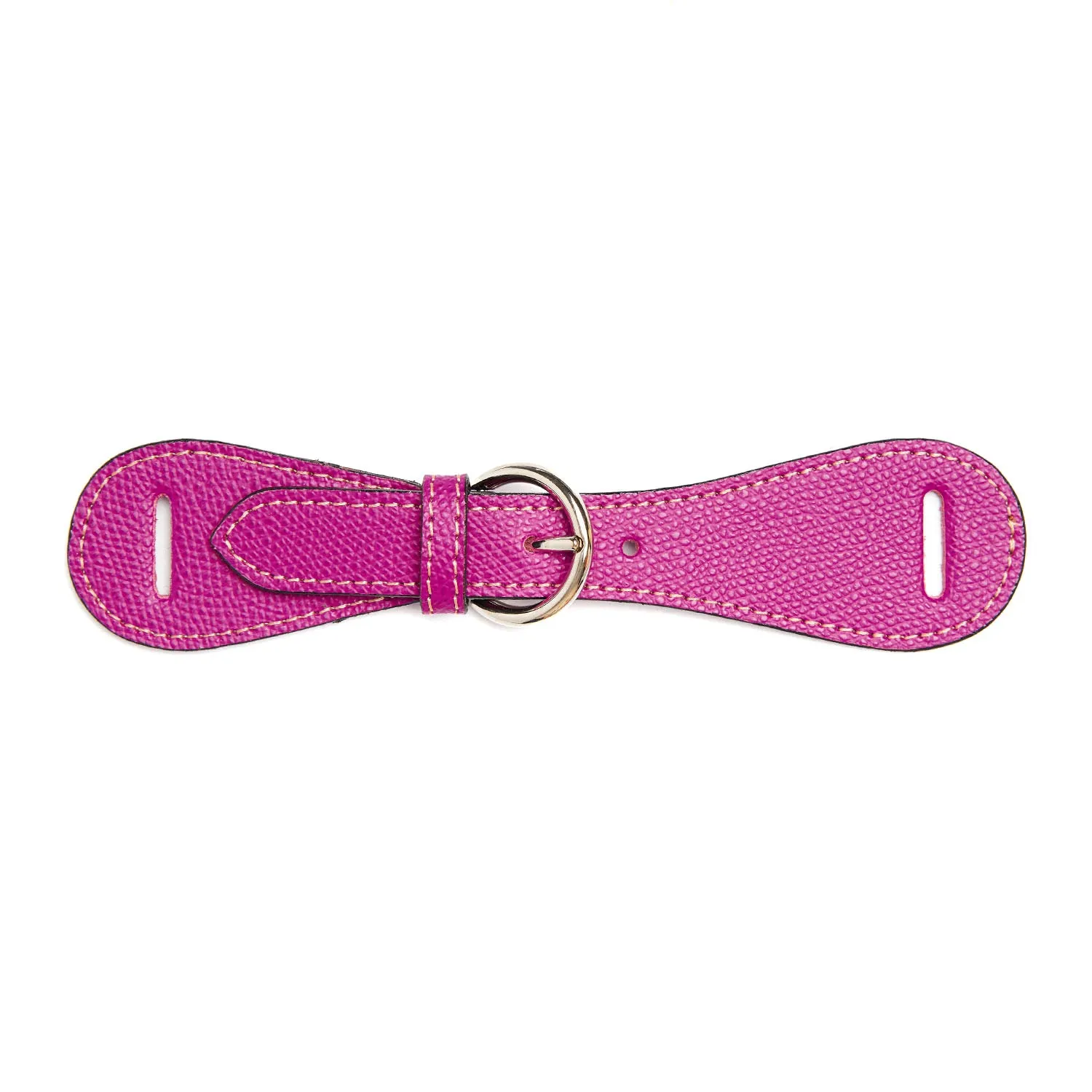 FUCHSIA LEATHER SCARF-BUCKLE