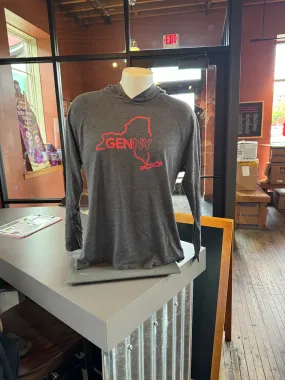 GenNY large logo Gray L/S hooded T