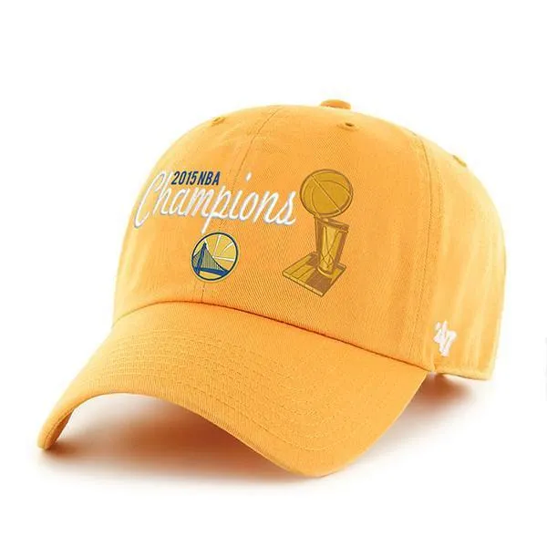 Golden State Warriors 47 Brand 2015 NBA Champions Gold Trophy Adjustable Hat Cap