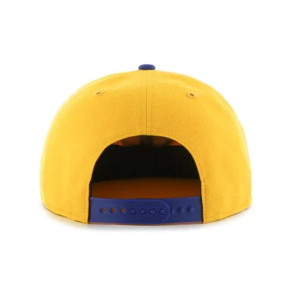 Golden State Warriors 47 Brand Gold Blue Retro 1972 Sure Shot Adj Snap Hat Cap