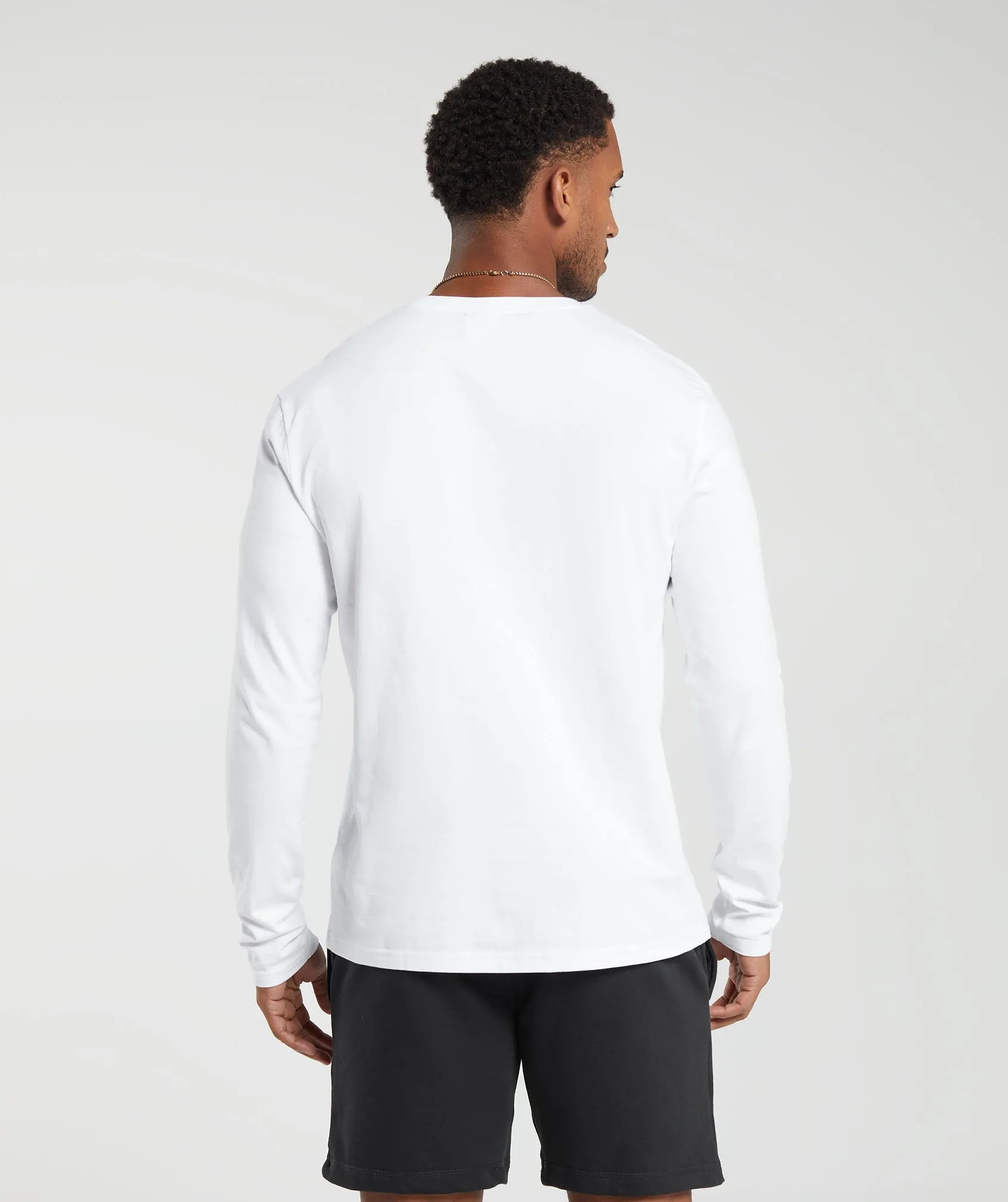 Gymshark Crest Long Sleeve T-Shirt - White