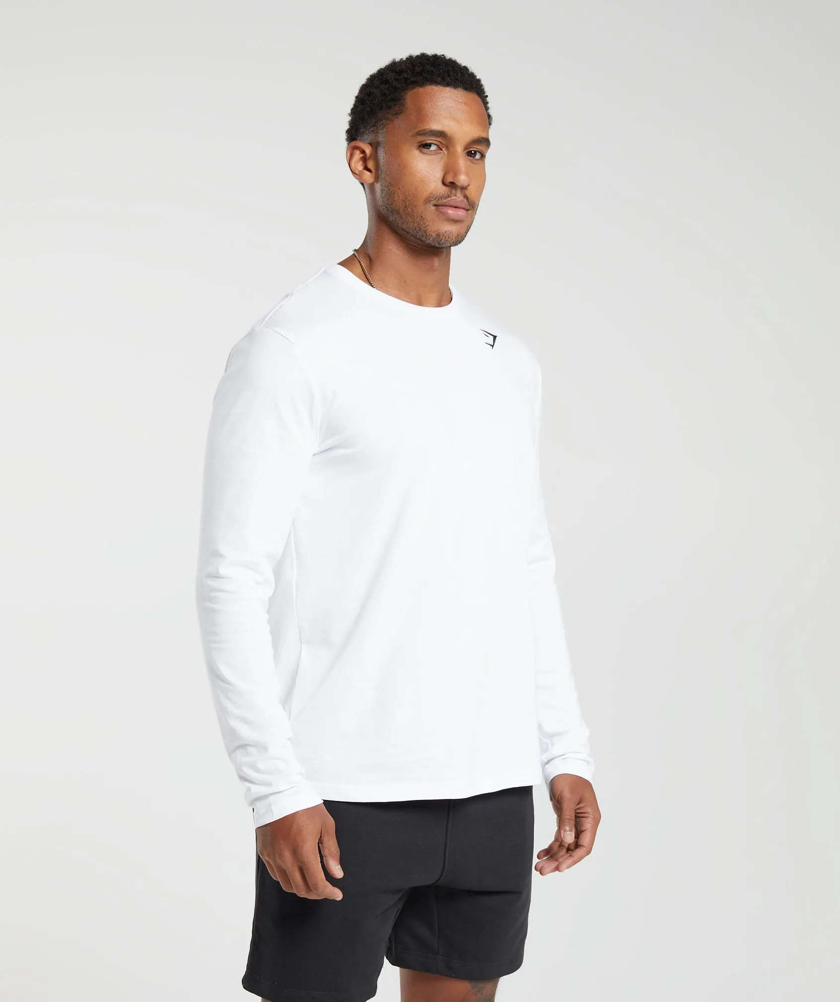 Gymshark Crest Long Sleeve T-Shirt - White