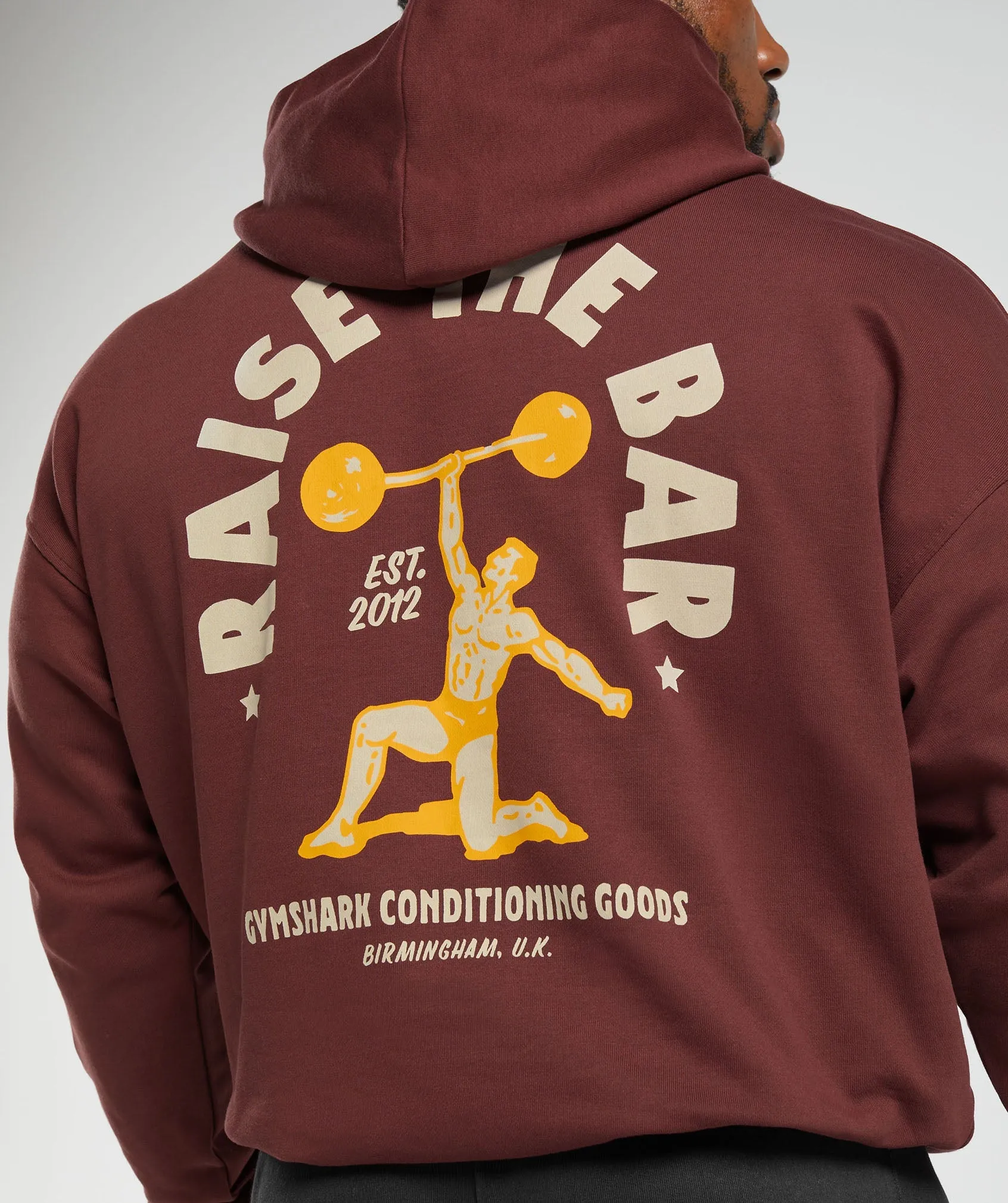 Gymshark Raise the Bar Hoodie - Burgundy Brown